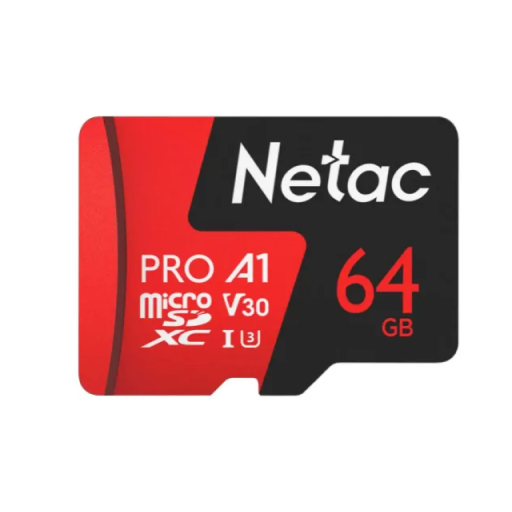 Карта памяти MicroSD 64Гб Netac P500 Eco Class 10 UHS-I + SD адаптер