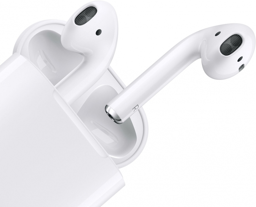 Apple AirPods 2, MV7N2, Кейс не держит зарядку / high copy, Белый  - Б/У
