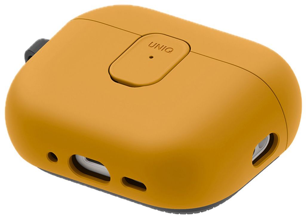 Чехол Uniq для Airpods Pro 3 CLYDE Lock case Racing Yellow/Dark Grey, Желто-серый