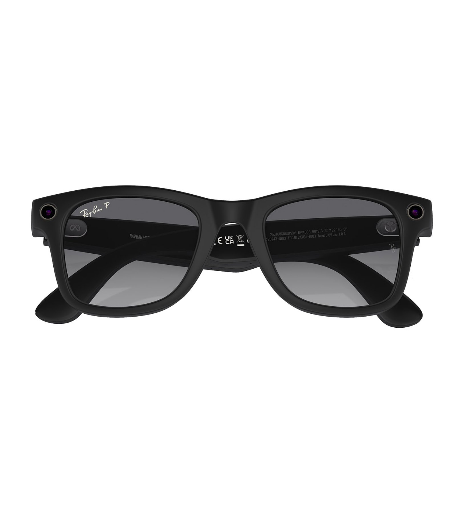 RayBan Meta Wayfarer, 155-53 размер, Матовый черный графитовый градиент, RW4008 в 
