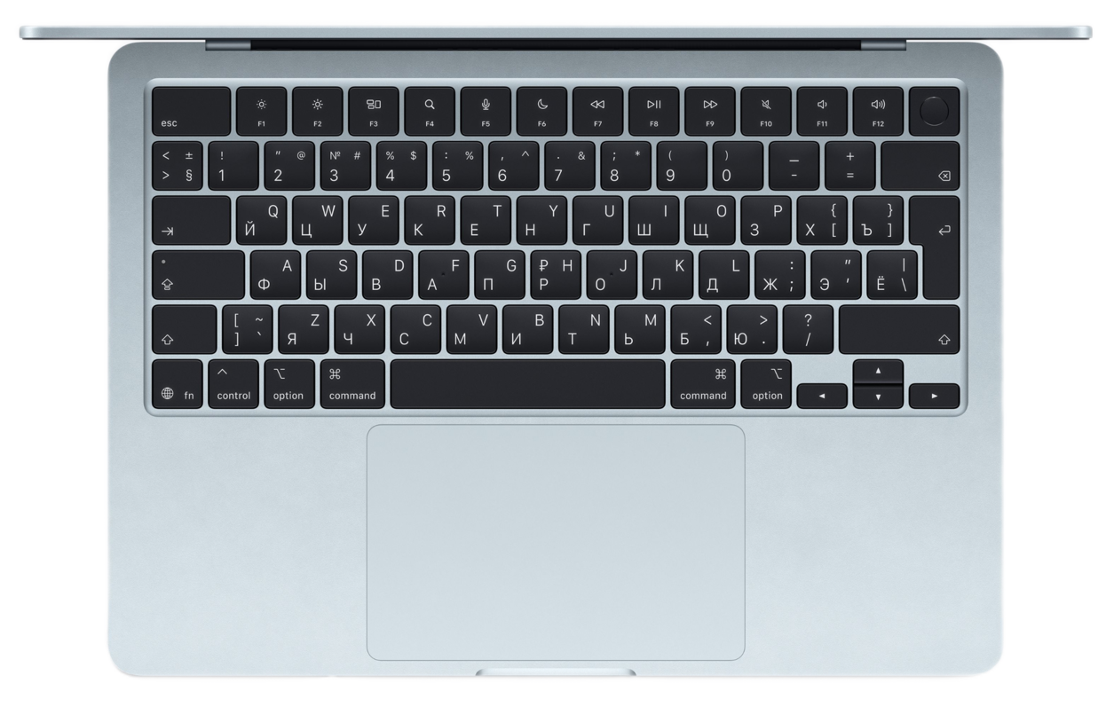 Ноутбук Apple MacBook Air 13" (Early 2026) MDHK4 (10C CPU/10C GPU/M5/24Гб/1Тб SSD) Небесно-голубой